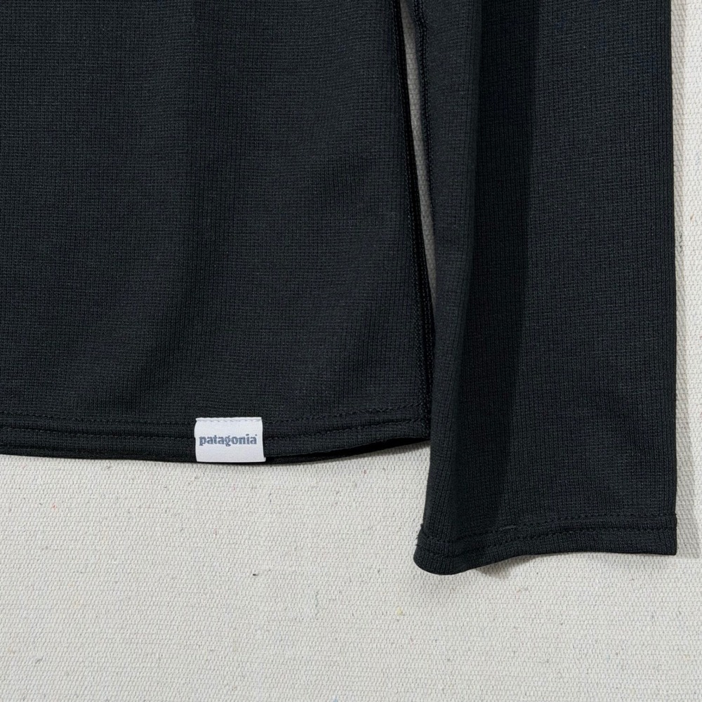 Patagonia Capilene 2 Base Layer Women L Black Long Sleeve V-Neck Polartec top - Picture 6 of 10